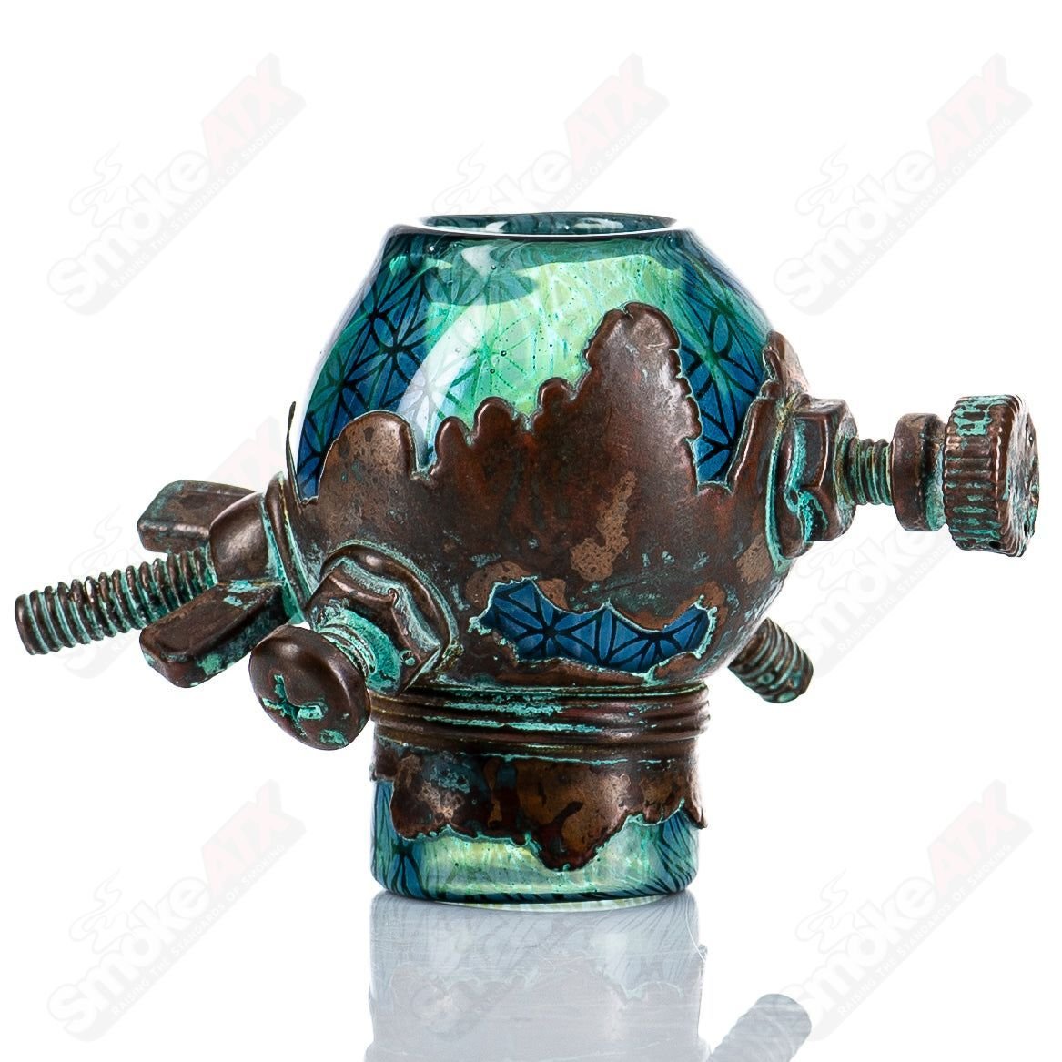 19mm Electroformed Seed Geo Pattern Dome by Kind X Snic - Smoke ATX