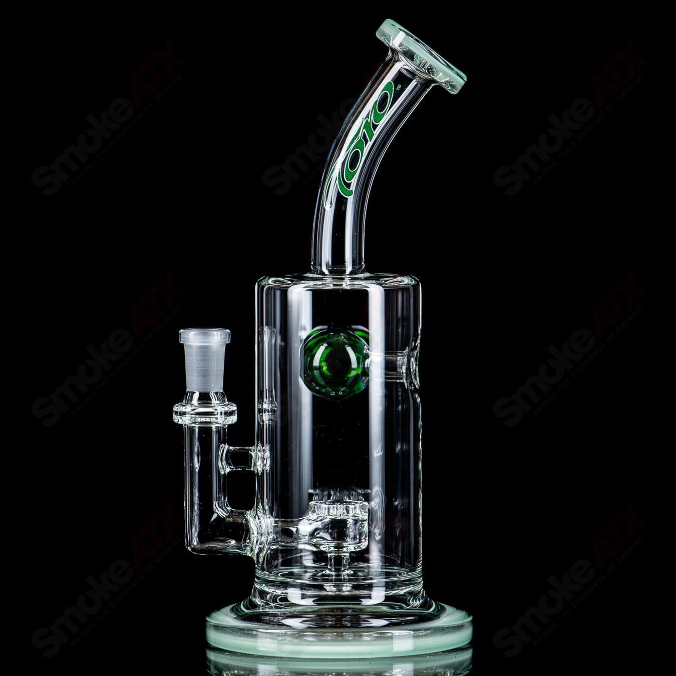 Toro Glass 10mm Jet Perc Full Color Ball concentrate rig featuring a heady glass design with a jet percolator.