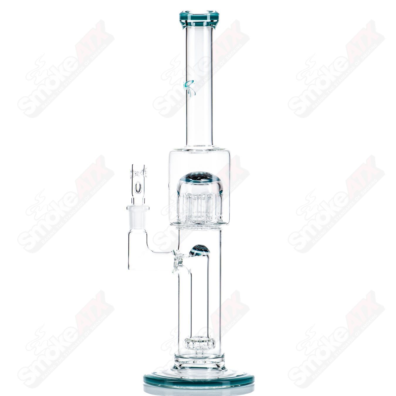 2 14mm Circ to 13Arm Perc w Color Cap Toro Glass - Smoke ATX
