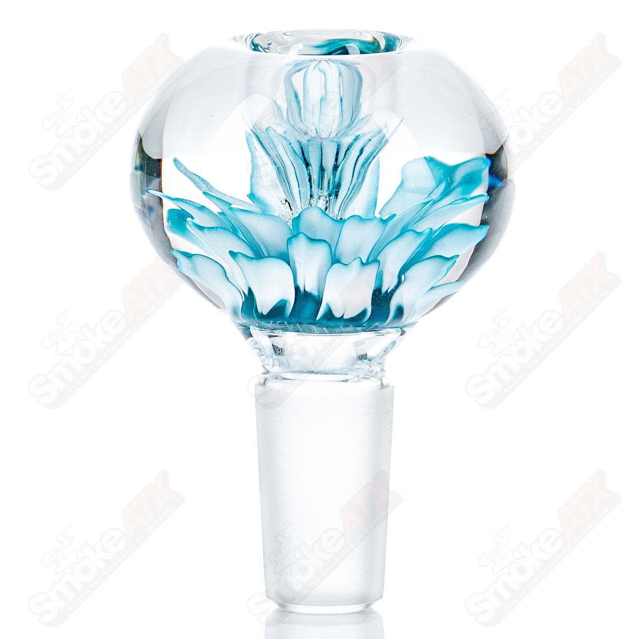 14mm Flower Marble Bowl by Swan Glass, a colorful heady glass bowl with floral marble design and smooth glass finish.