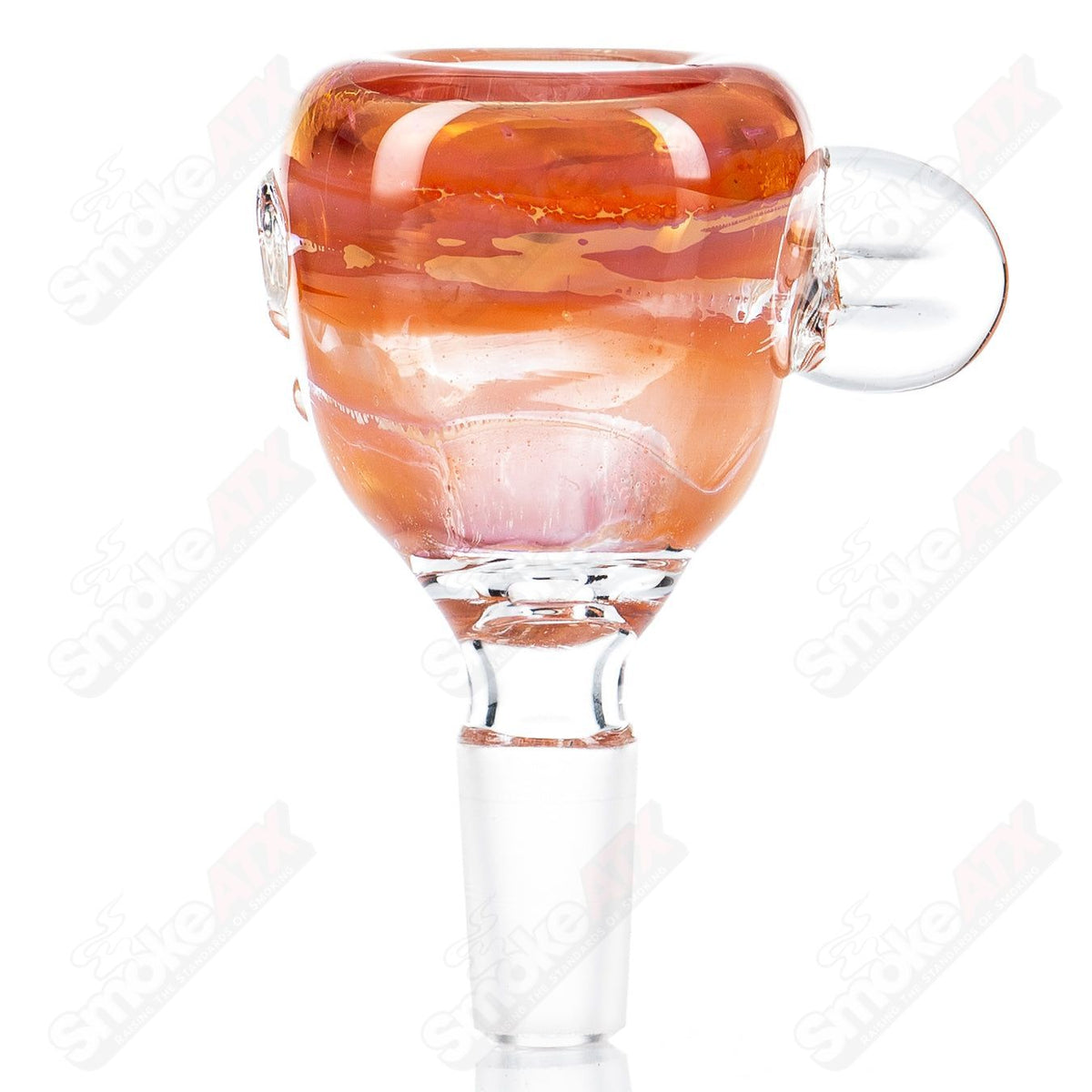 14mm slide glass bowl by Nobody, clear glass with a smooth, rounded shape, designed for use with smoking accessories.