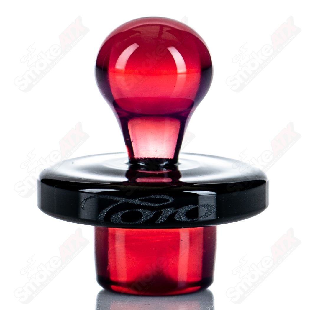 Toro Glass 25mm color UFO cap for glass dab rigs, designed as a stylish and functional carb cap for concentrate vaporization.