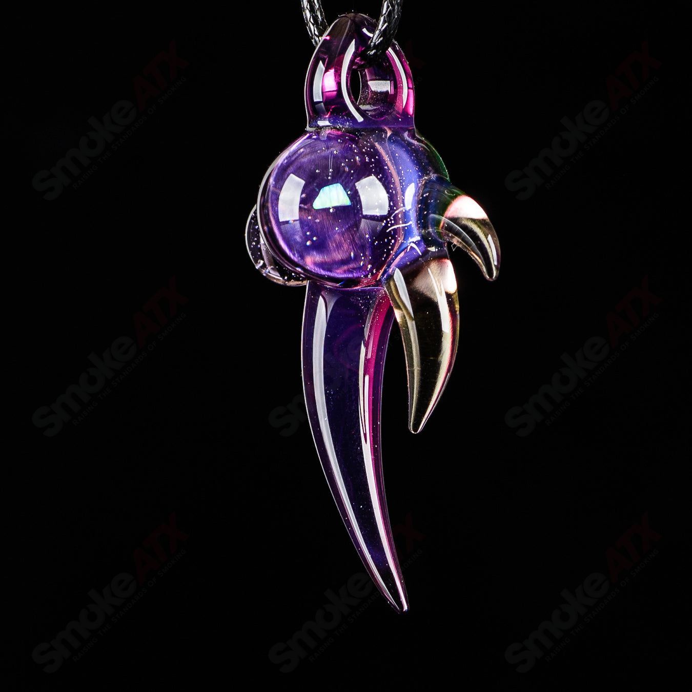 Colorful Dosh Glass #2 Amulet Pendant featuring intricate glasswork, designed as a stylish heady glass pendant necklace.