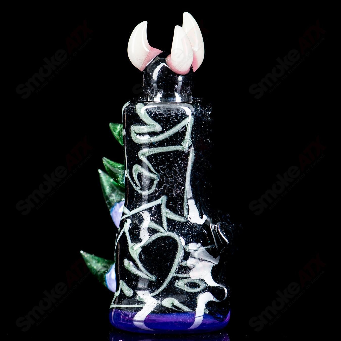 Salt Glass 2-Dome Conversion ISO Jar, Heady Glass storage container with clear glass dome lid for storing concentrates or herbs.