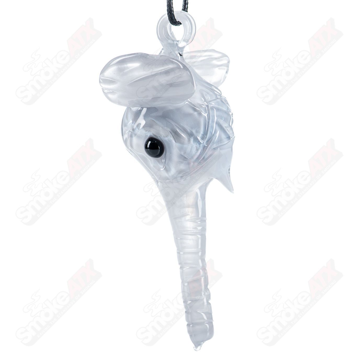 Glass elephant pendant pendant by Addison Hanna featuring a detailed glass elephant design for necklaces or jewelry.