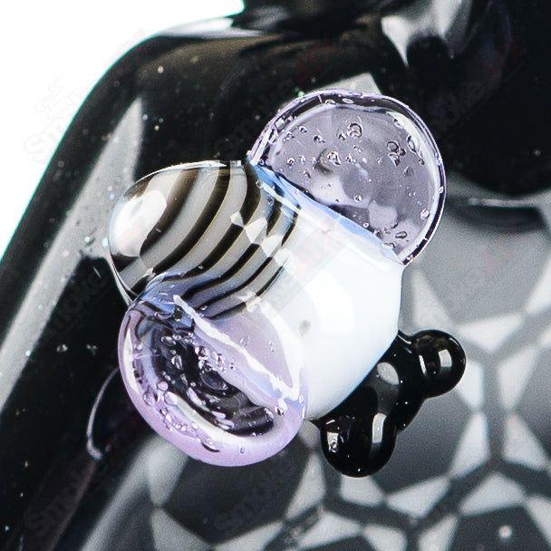 2" Honeycomb Drip Pendant (Black&White) Joe P Glass - Smoke ATX