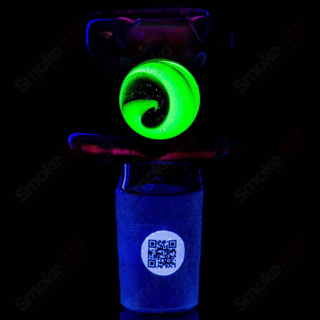 Mobius Ion Matrix V1 Hybrid Series glass waterpipe with intricate design and clear glass construction.