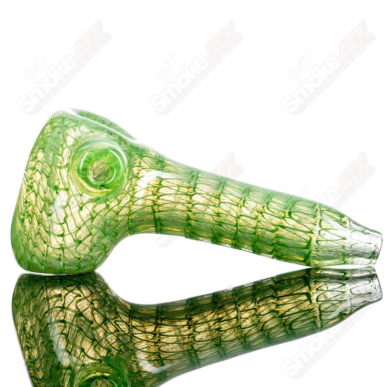 2 Lattice Coil Spoon by JMK Glass - Smoke ATX