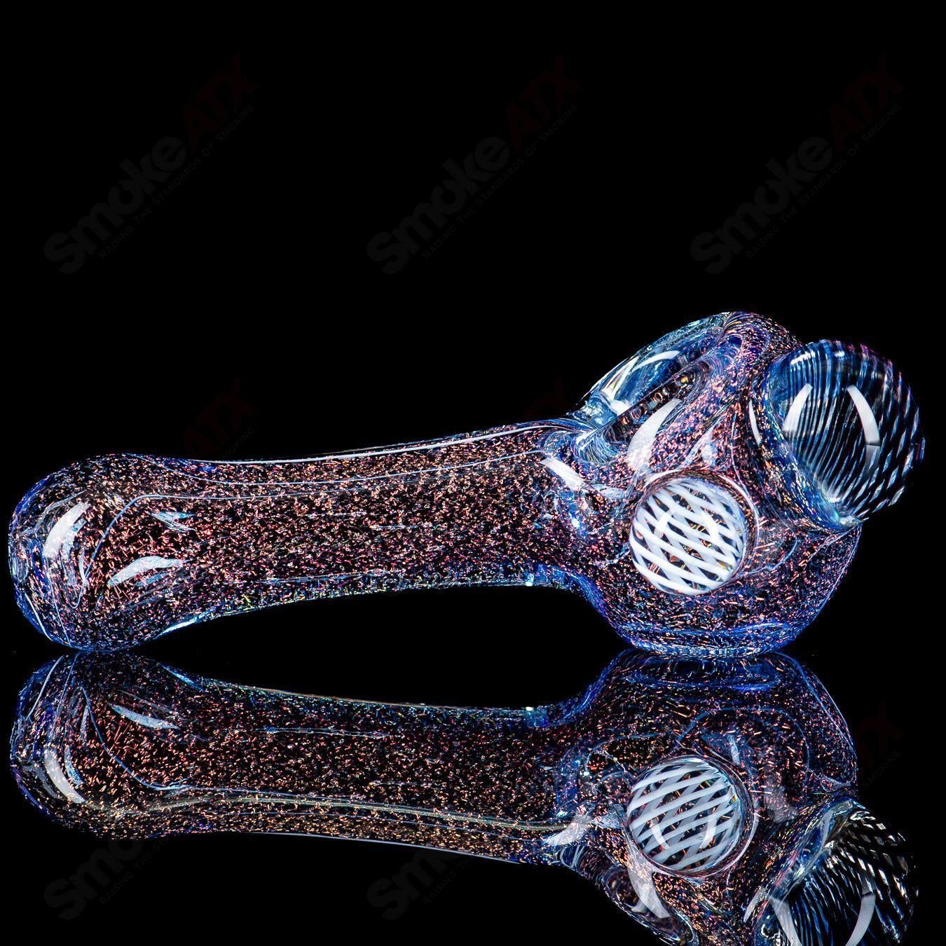 2 Medium Dichro Spoon (Over Cobalt) by SPG - Smoke ATX