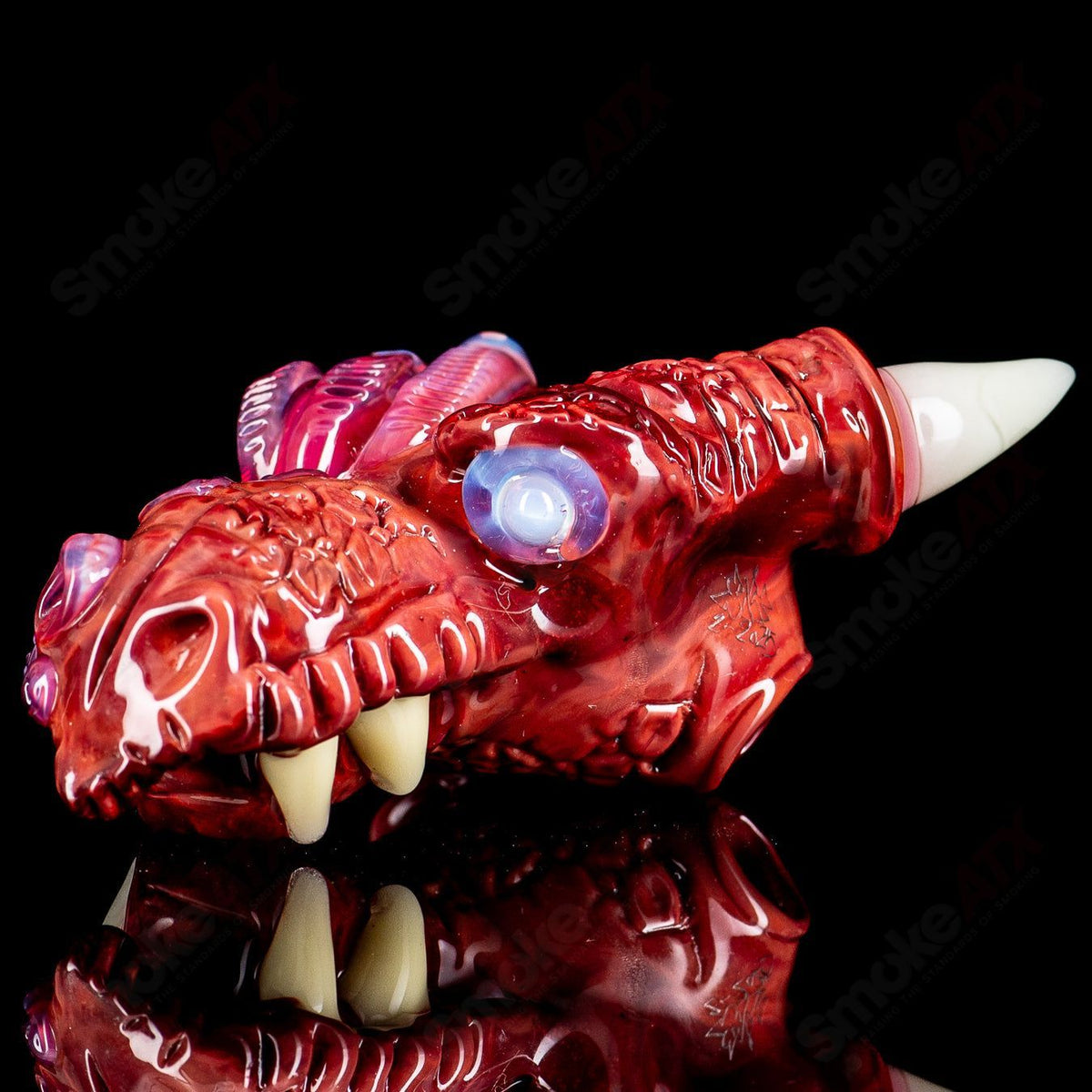 Colorful Tony Kazy x SALT Heady Glass pendant featuring intricate glasswork, designed by Salt Glass for stylish jewelry.