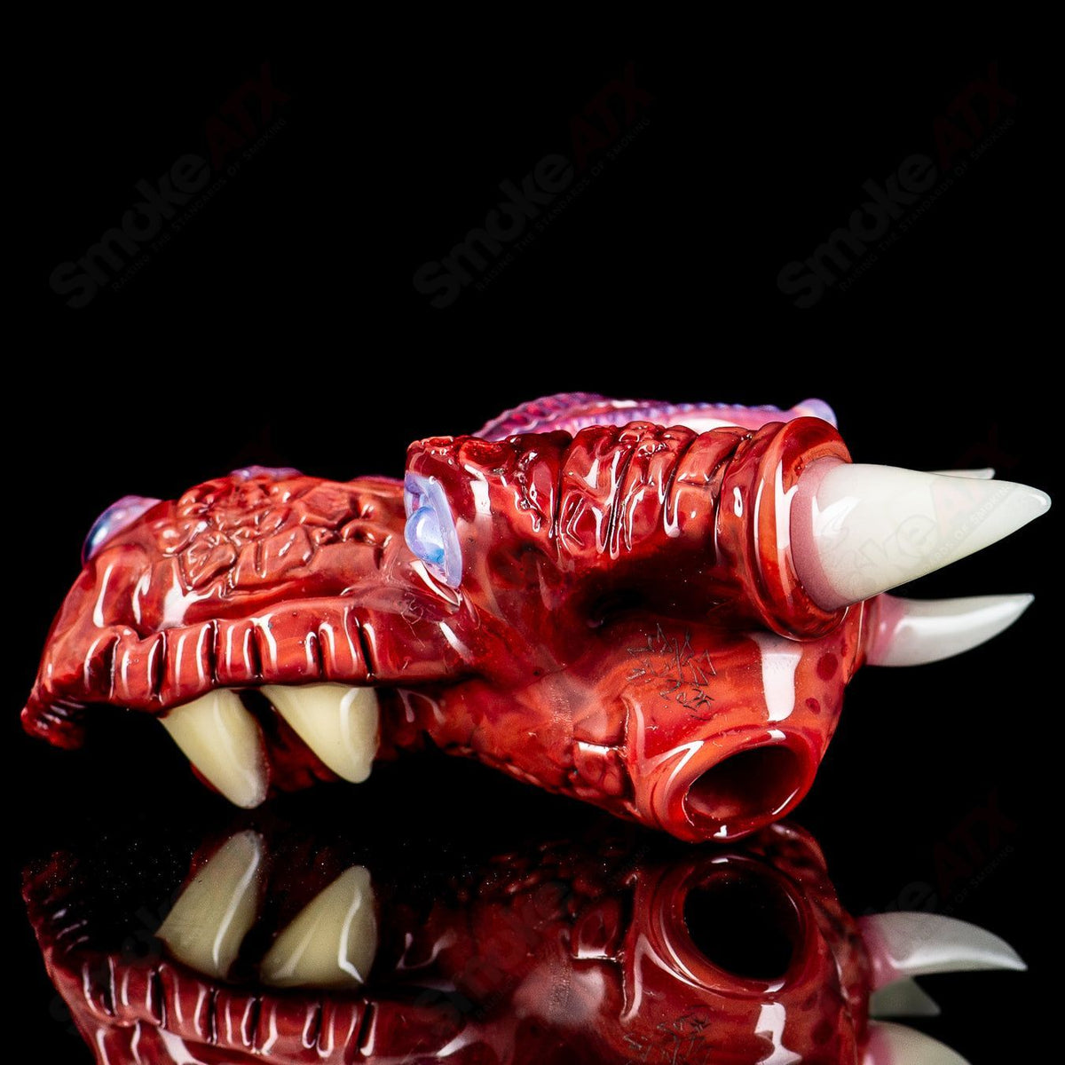 Colorful Tony Kazy x SALT heady glass pendant necklace featuring intricate glass art designs.