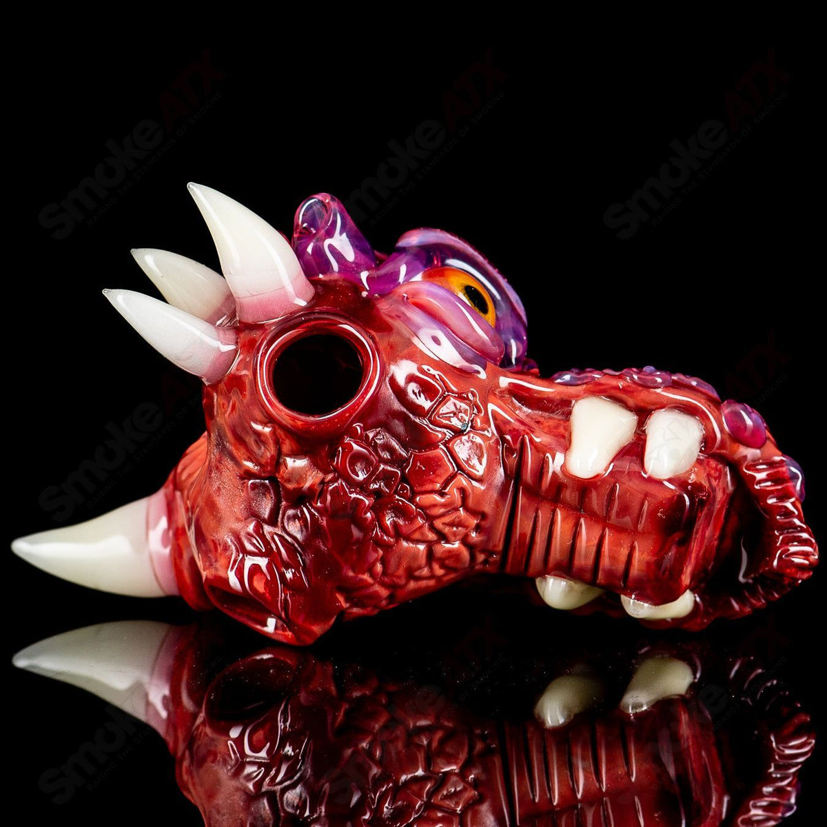 Heady Glass pendant by Tony Kazy and Salt Glass featuring colorful, artistic glass design on a sleek pendant necklace.