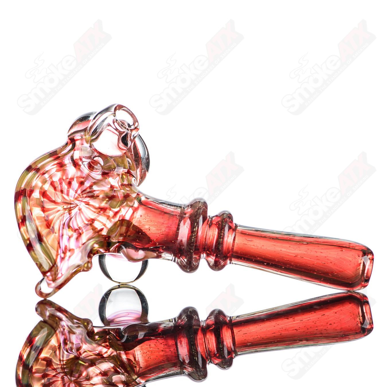 Dosh Glass Phantom Spoon Basic Dosh Glass hand pipe with clear glass and unique design, suitable for use as a heady glass pipe.