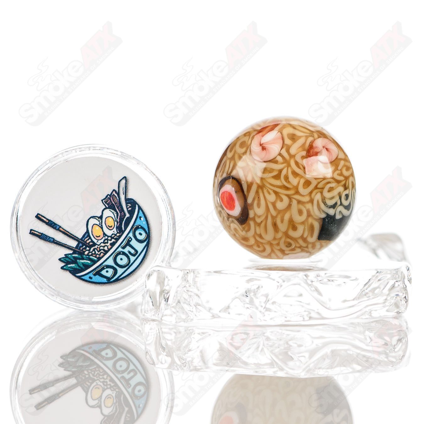 2 Ramen Marble Cap Set Dojo Glass - Smoke ATX
