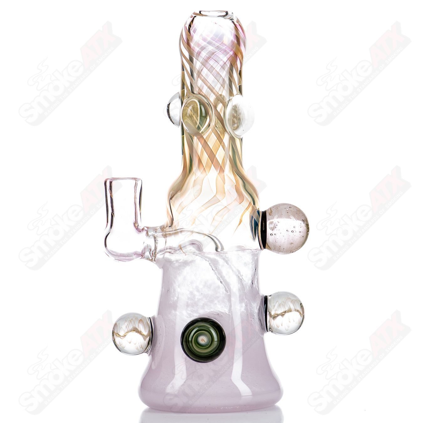 Two Pacer Glass concentrate rigs with clear glass and intricate designs, perfect for dabbing and concentrate use.