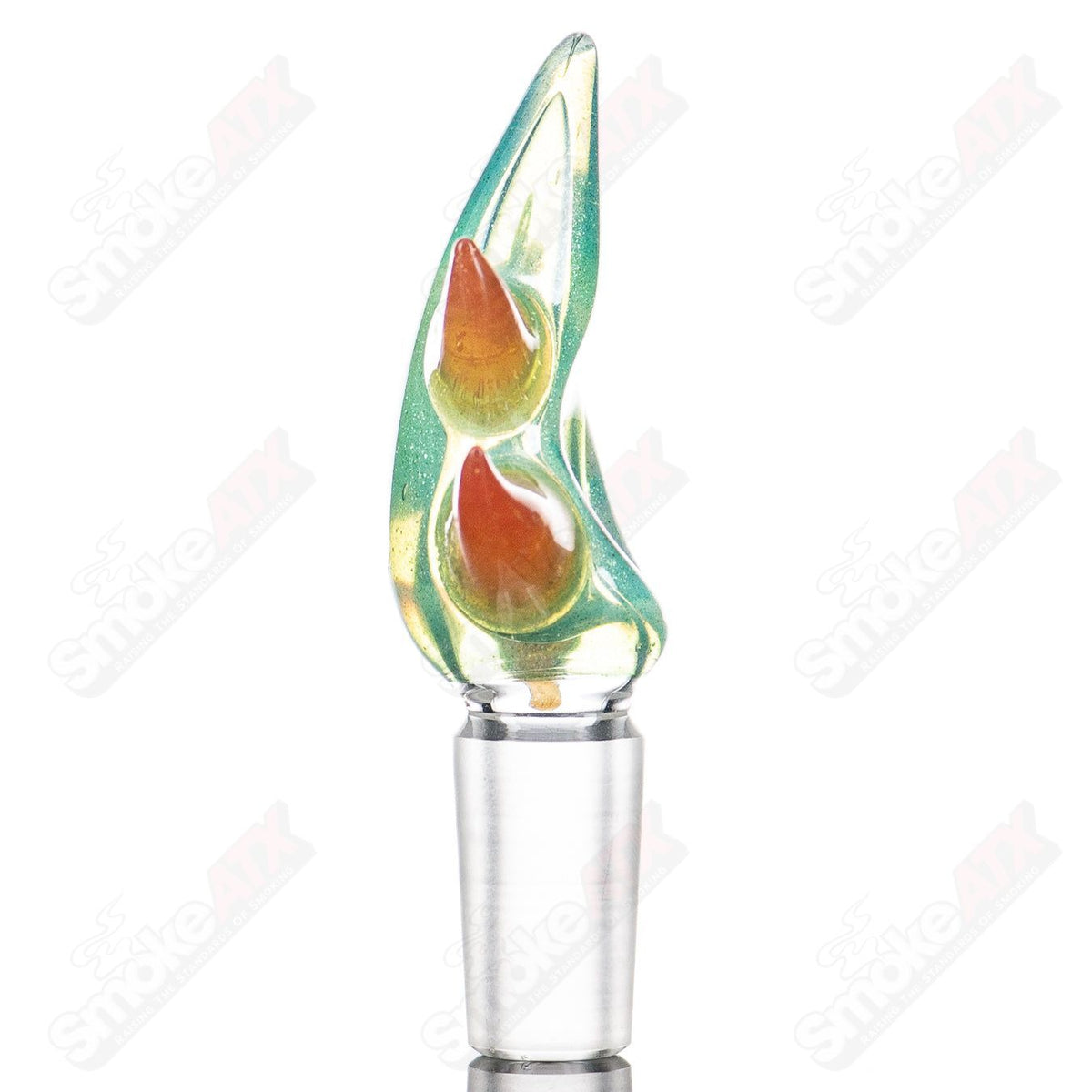 Clear glass bowl for #2 Slide by Grime Glass, showcasing its smooth, rounded design and high-quality craftsmanship.