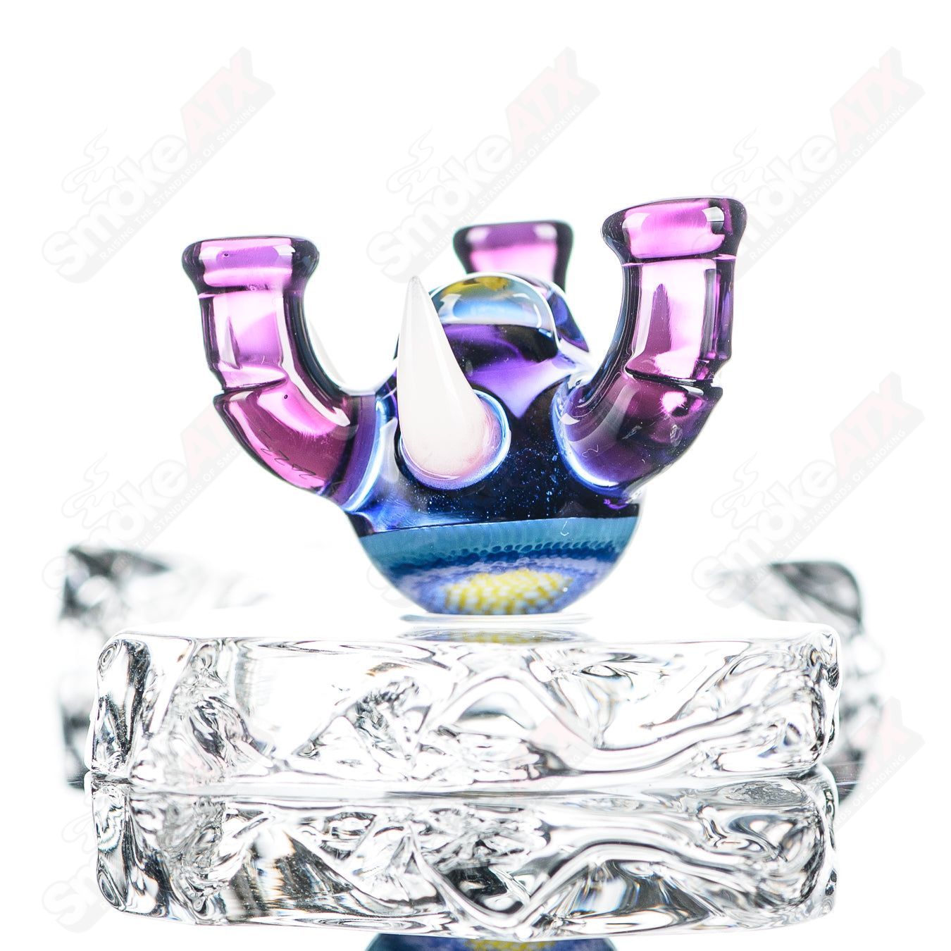 Salt Glass Heady Glass Slurper Marble Dosa x Salt Glass with colorful marble accents and intricate glasswork.