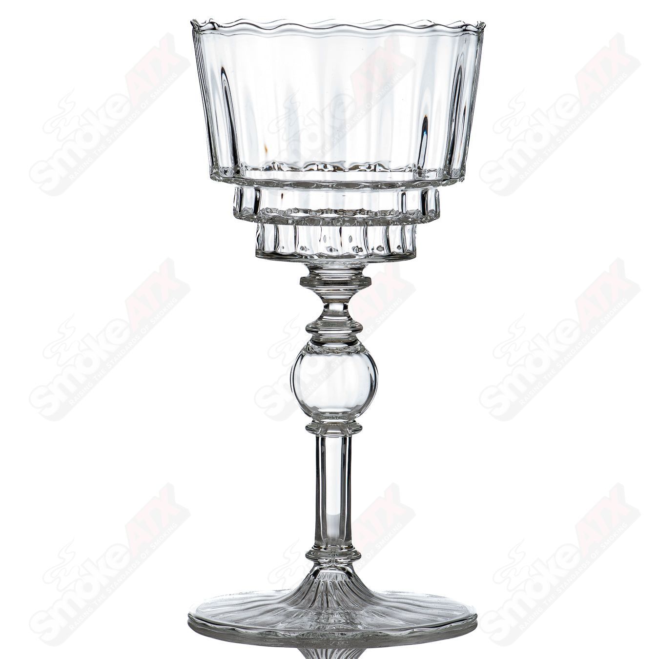 2 Wine Glass Venetian Rad Glass - Smoke ATX