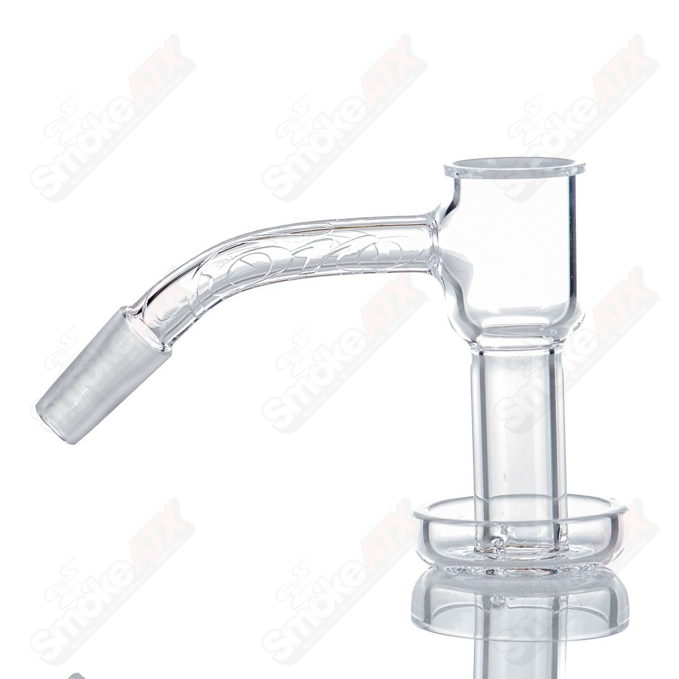 Toro Glass 20mm 10/45 Flame Polished Terp Slurper XL, quartz glass pipe with flame-polished finish and large terp slurper design