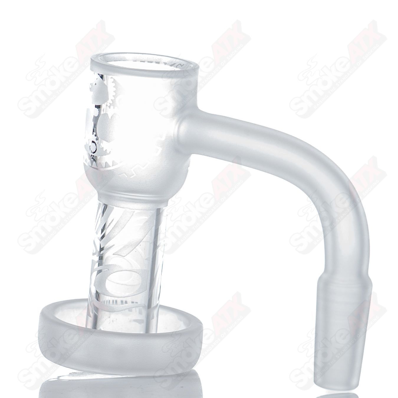 20mm 10/90 Fully Blasted Terp Slurper XL by Toro Glass, quartz glass dab tool with textured surface for enhanced terp collection.
