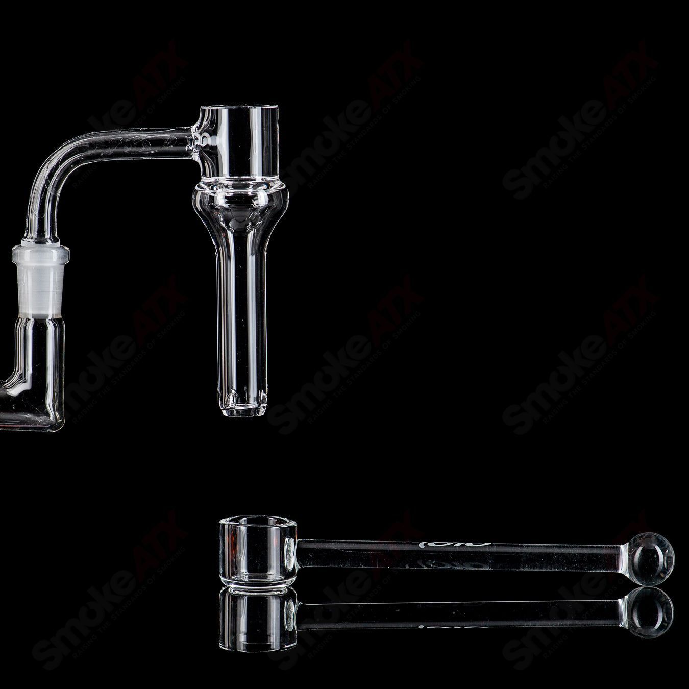 20mm 10/90 Terp Feeder XXL Flared Vortex by Toro Glass - Smoke ATX