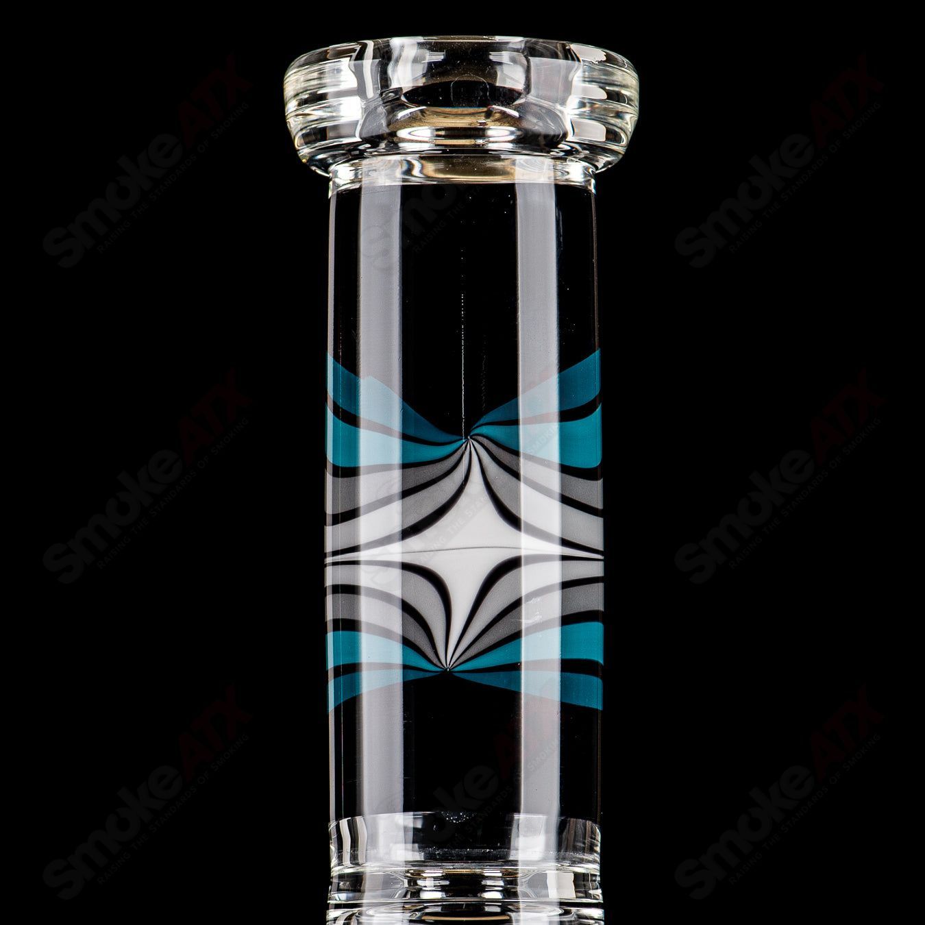 21-inch Zyklon Recycler by Mad Rob Glass, colorful heady glass recycler with intricate design and vibrant glasswork.
