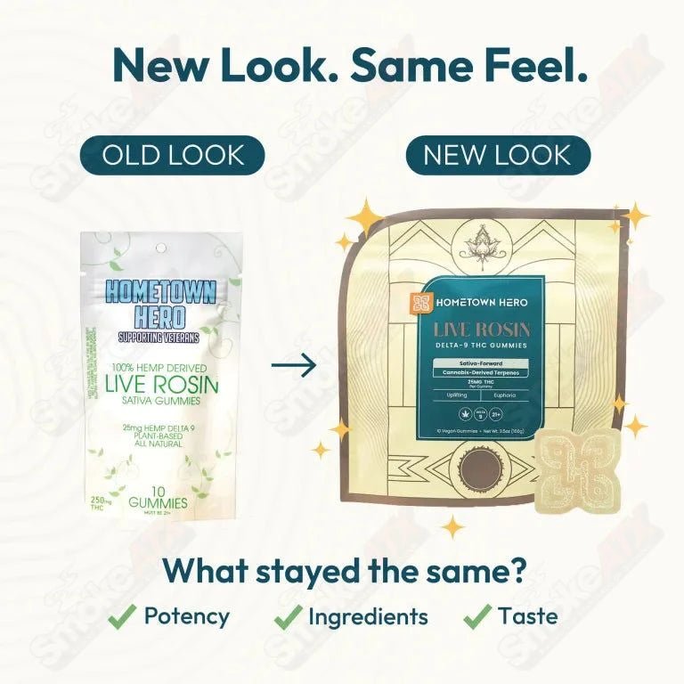 250mg Sativa Delta - 9 Live Rosin Gummies Hometown Hero - Smoke ATX