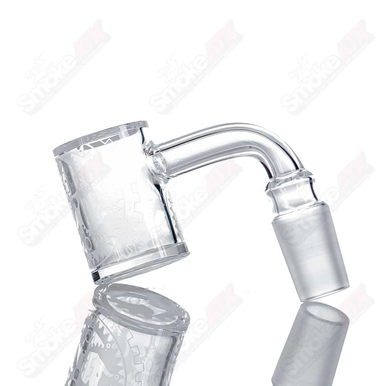 25mm Blasted 14/90 Quartz Grail by Toro Glass featuring a frosted finish and classic shape, crafted from high-quality quartz glass.