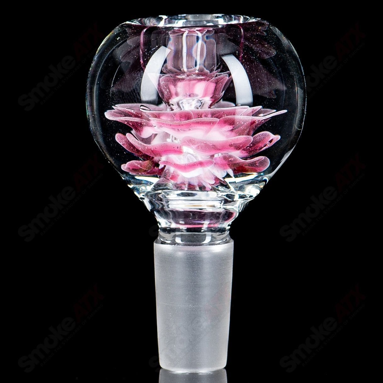 Swan Glass #3 14mm flower marble bowl, a colorful heady glass bowl with floral marble design for smoking accessories.