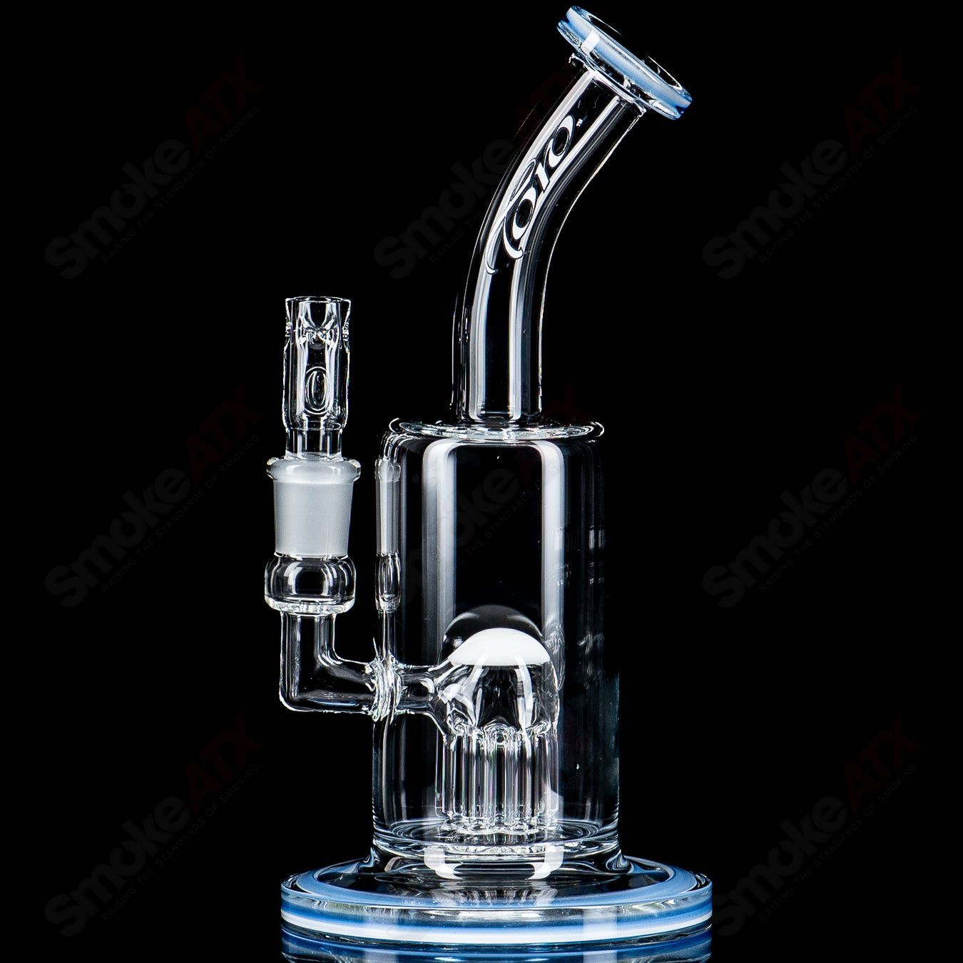 3 14mm Mini Tree w Color Accent Toro Glass - Smoke ATX
