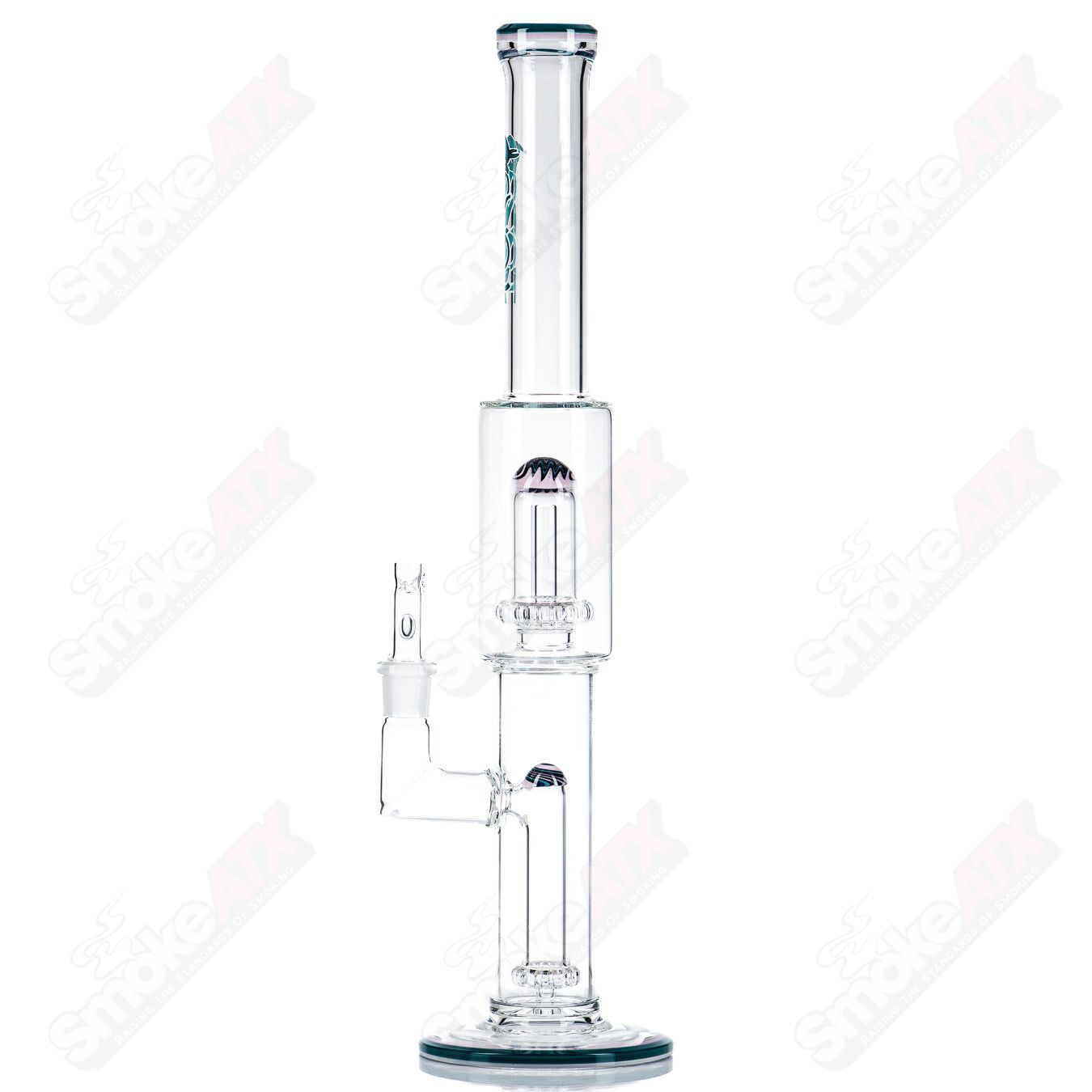 3 18mm Full Size Circ to Circ w/ Reversal Sections by Toro Glass - Smoke ATX