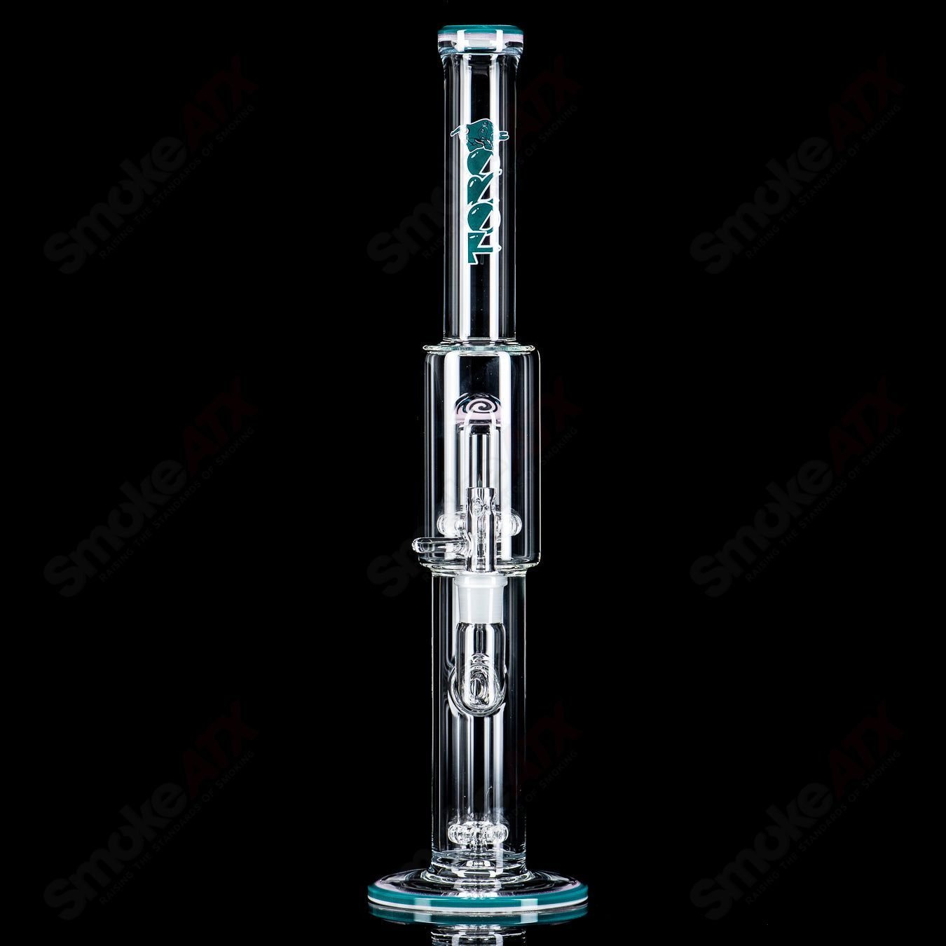 3 18mm Full Size Circ to Circ w/ Reversal Sections by Toro Glass - Smoke ATX