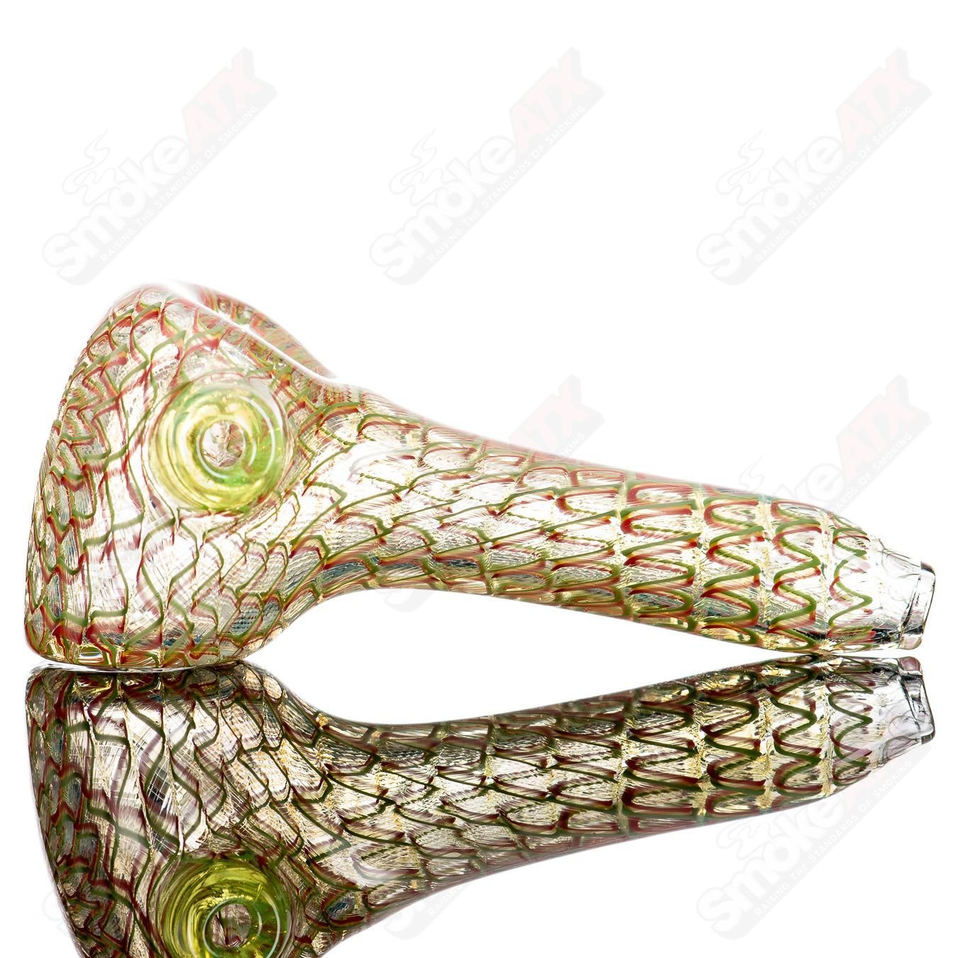 3 Lattice Coil Spoon by JMK Glass - Smoke ATX