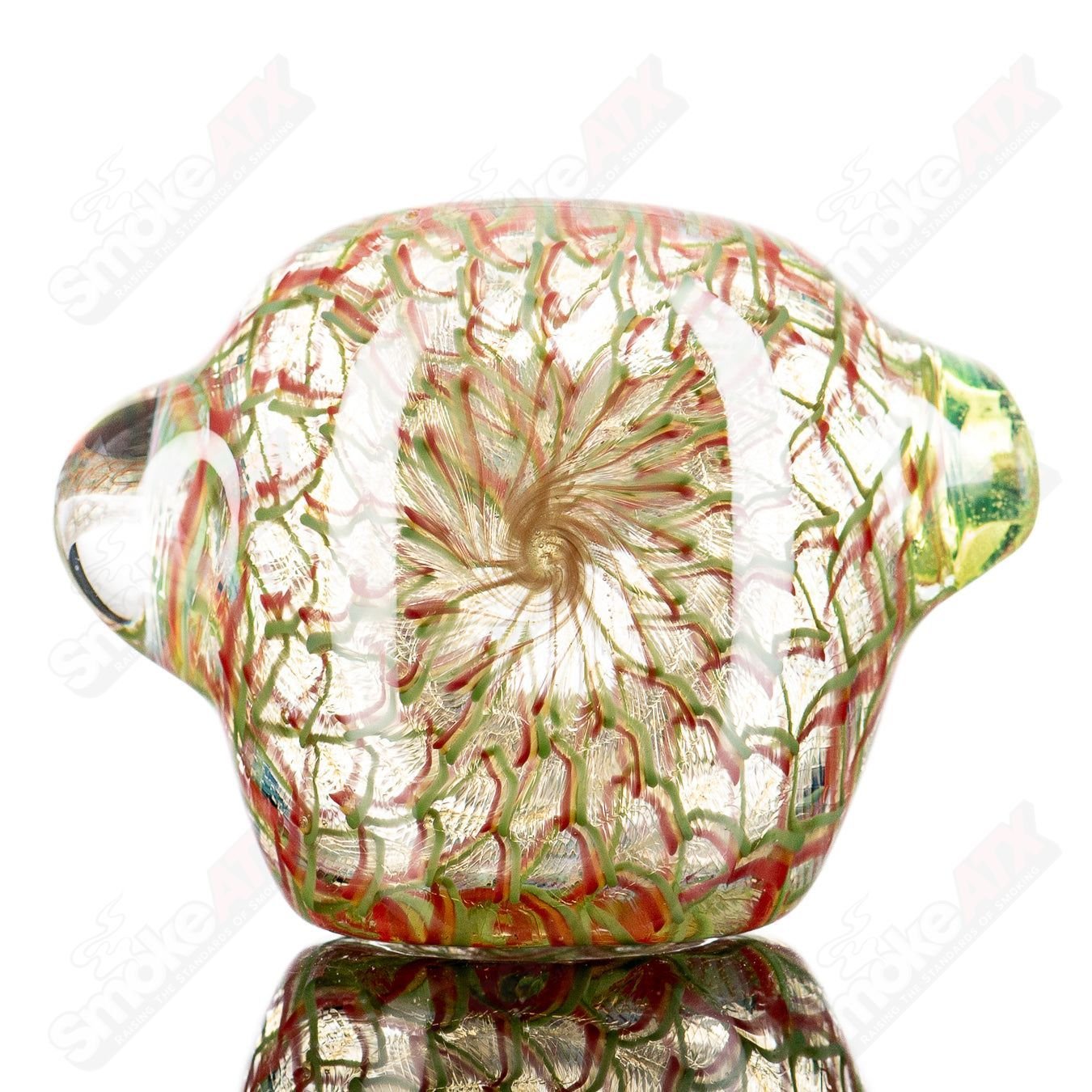 3 Lattice Coil Spoon by JMK Glass - Smoke ATX