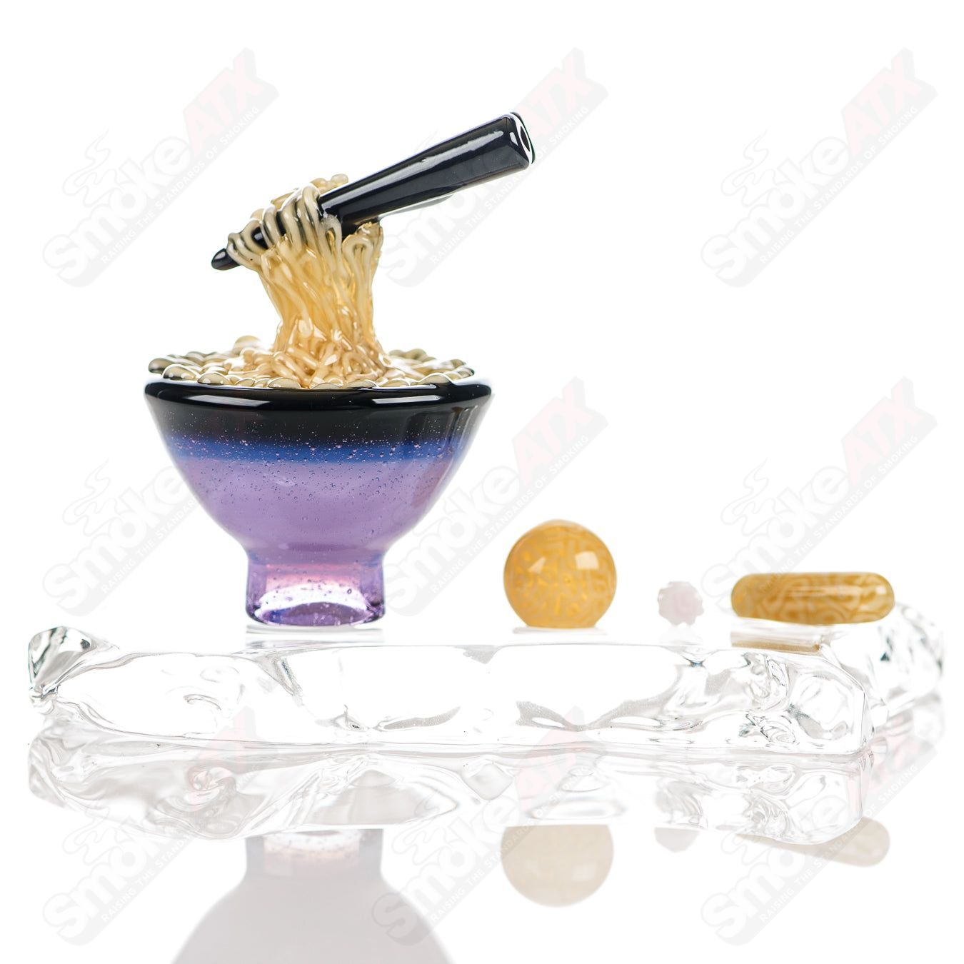 3 Noodle Slurper Set Dojo Glass - Smoke ATX