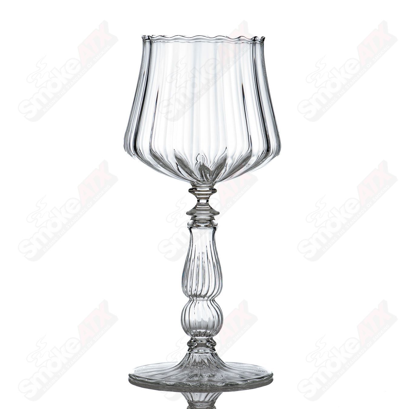 3 Wine Glass Venetian Rad Glass - Smoke ATX