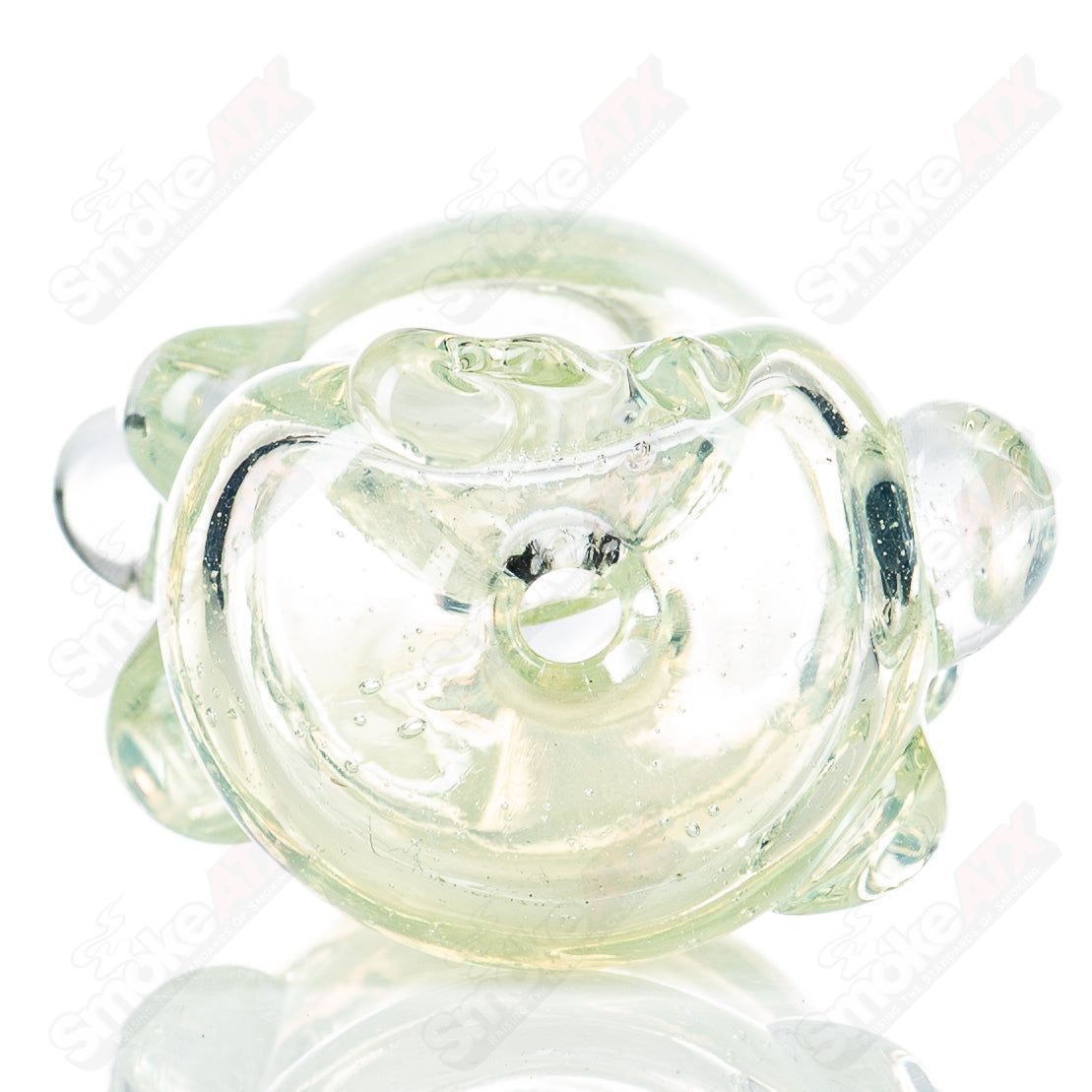 Glass by Nobody Bean Spoon Glass pipe, clear glass with a bean-shaped bowl and smooth, rounded design for easy handling.