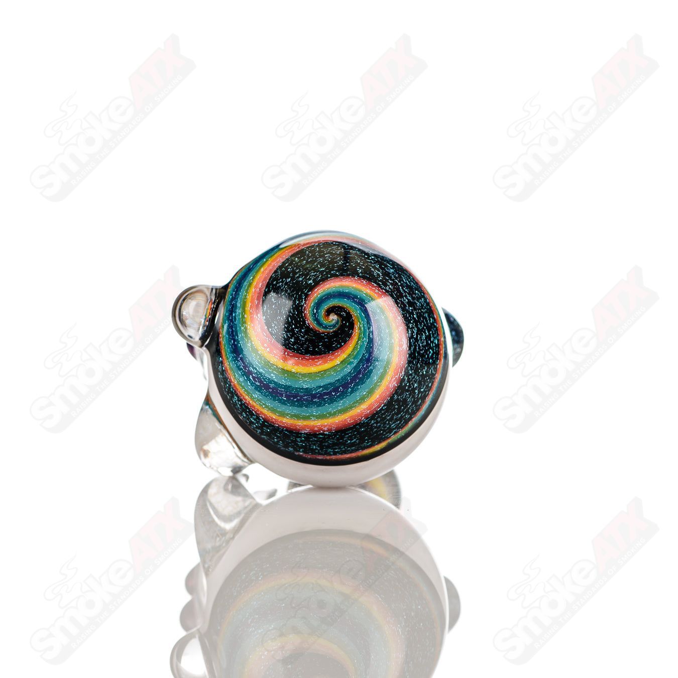 Colorful Jeremy from Oregon Sherlock hand pipe with intricate 37-color worked glass design, made by Heady Glass.