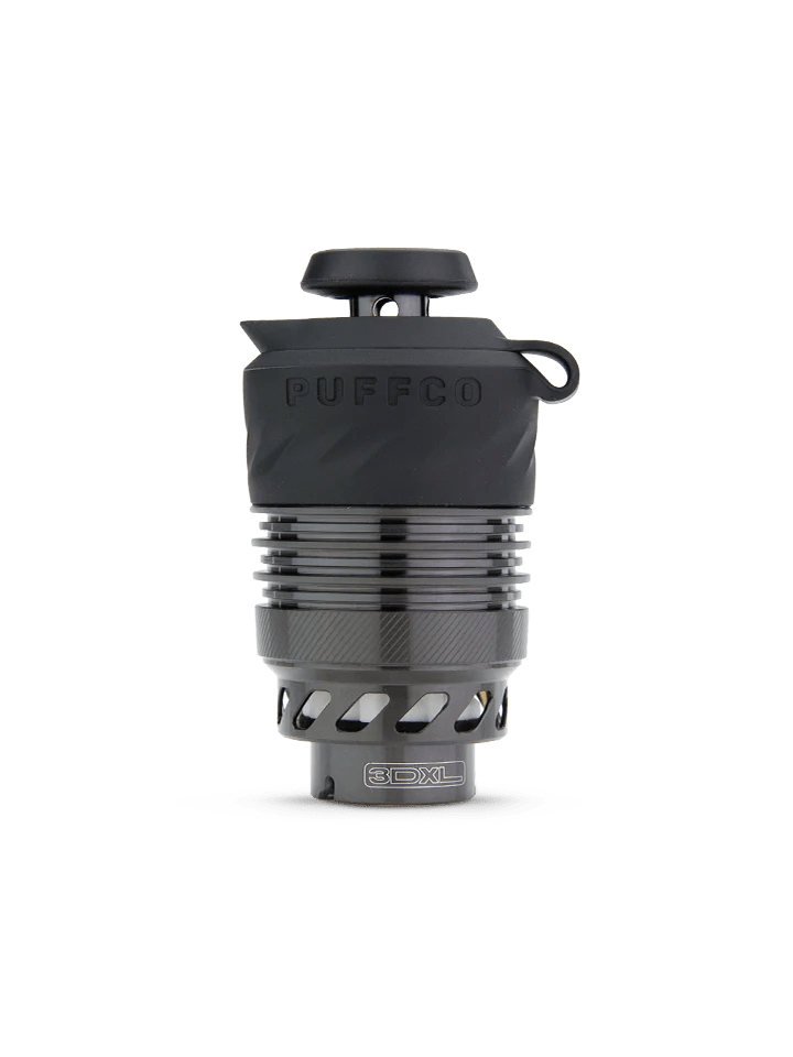Limited edition black Chamber Peak Pro vaporizer accessory by Puffco, showcasing the sleek design and high-quality build.