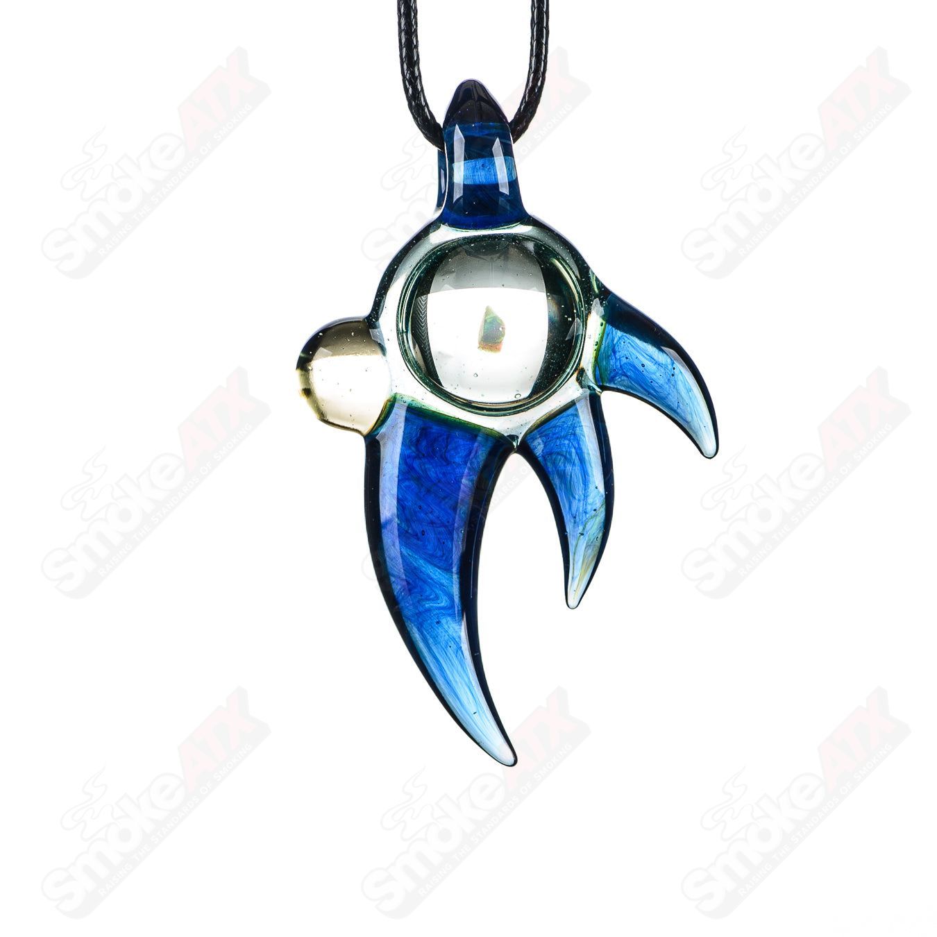 Dosh Glass #4 Amulet Pendant made of Dosh Glass with intricate glasswork, designed as a stylish heady glass pendant.