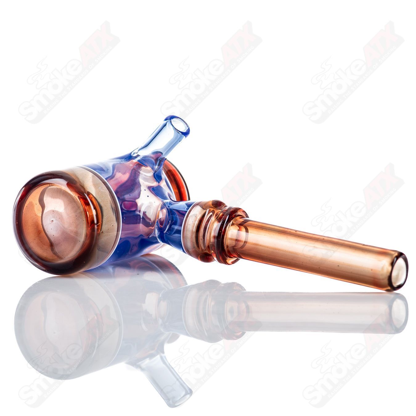 Colorful Kirkland Glassworks #4 Color Poker hand pipe featuring vibrant glass colors and intricate design details.