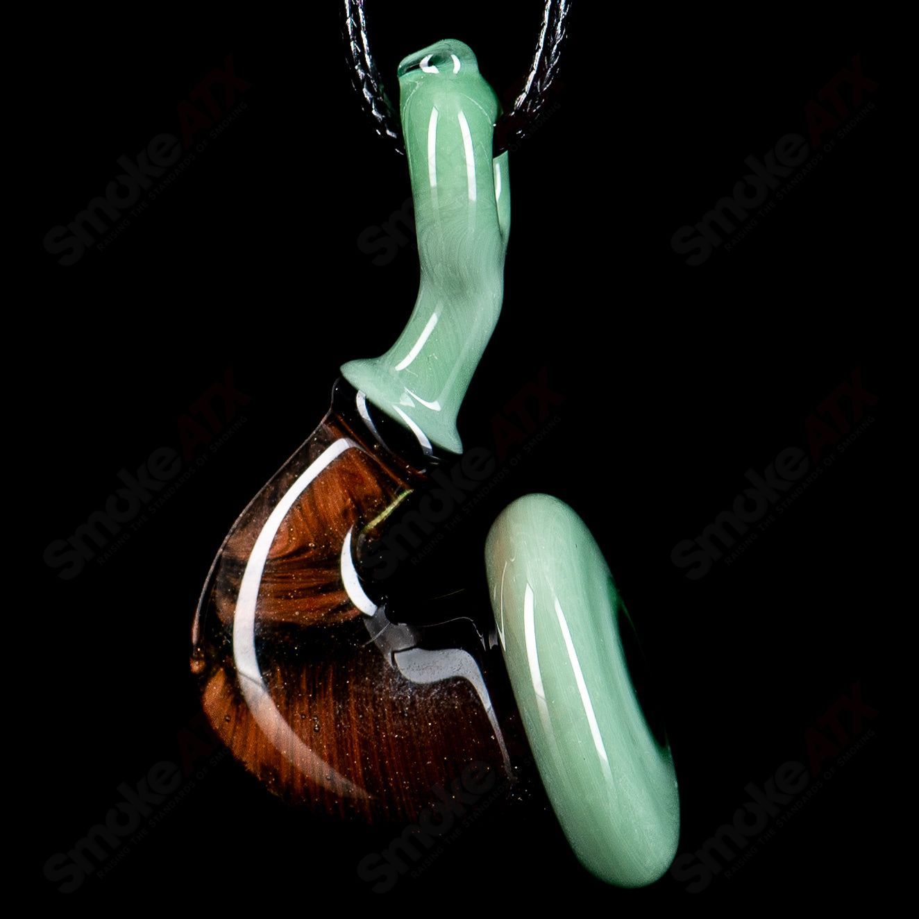 JMass Sherlock Pendant made of heady glass with intricate design, featuring a classic Sherlock Holmes-inspired shape and detailed craftsmanship.