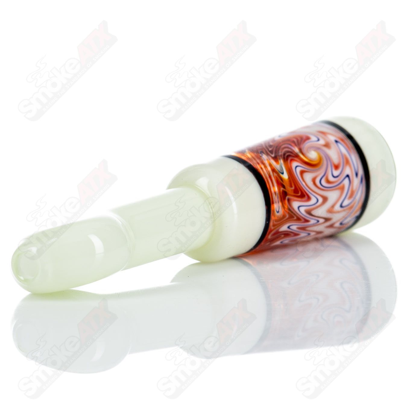 Kirkland Glassworks Wig Wag Chillim, colorful heady glass chillum with vibrant wig wag pattern and intricate glasswork design.
