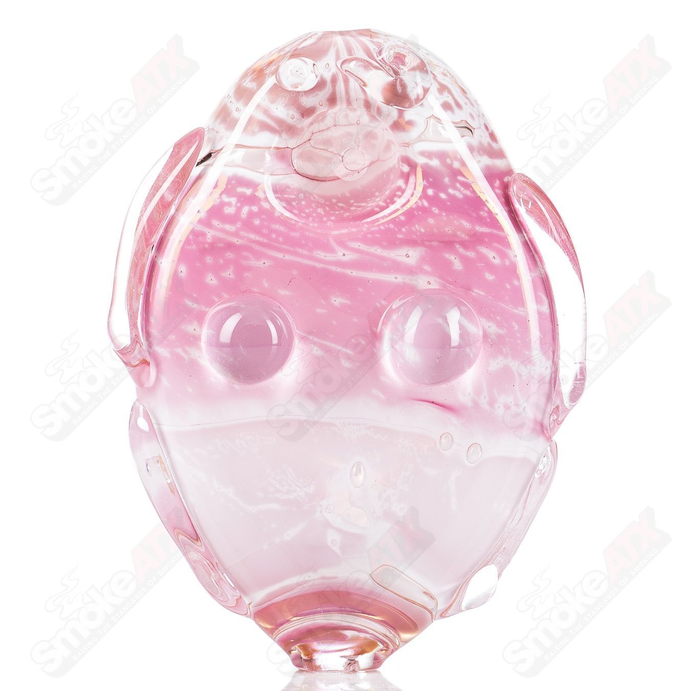 Glass Goddess Pipe by Nobody, a clear glass smoking pipe with intricate goddess design, perfect for casual use and collection.