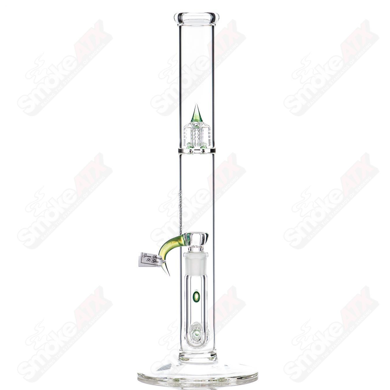 Sovereignty Glass 44x4 DG Stemline Minor Accent straight glass tube with colorful design and clear glass finish.
