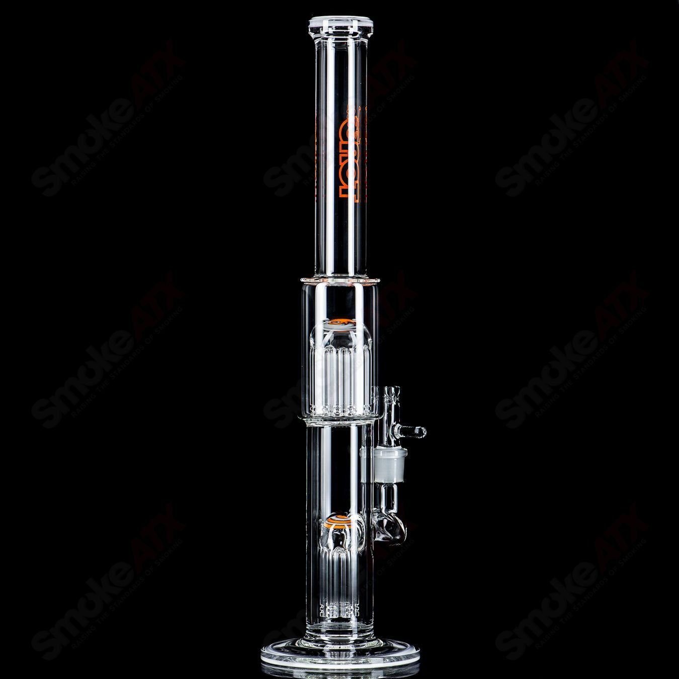 5 18mm 7/13 Arm Perc w Worked Sections Toro Glass - Smoke ATX