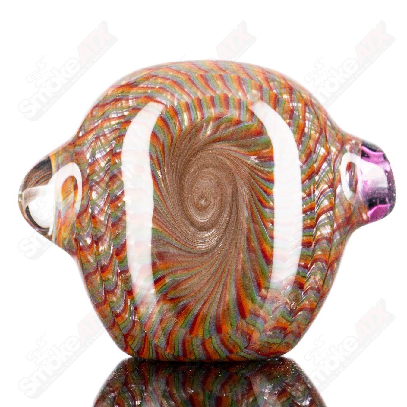 5 Lattice Coil Spoon by JMK Glass - Smoke ATX