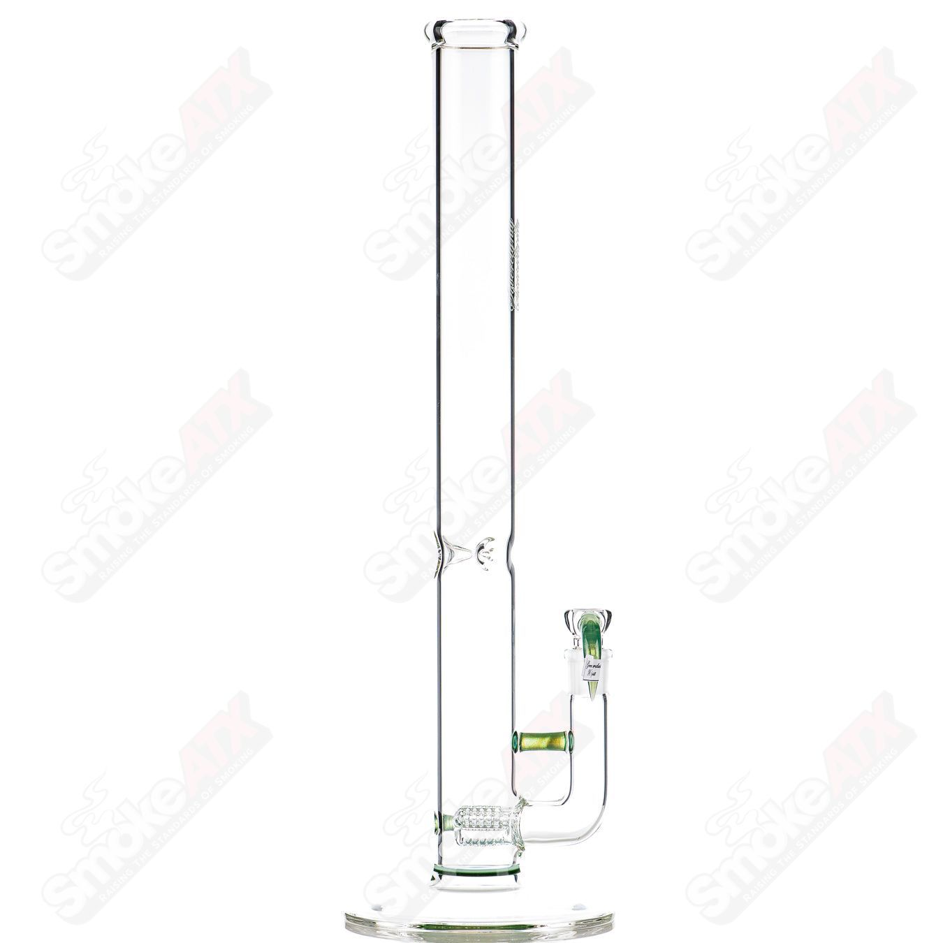 Sovereignty Glass 50x5 Threeline Partial Accent Straight Tube with colorful glass design and clear glass accents.