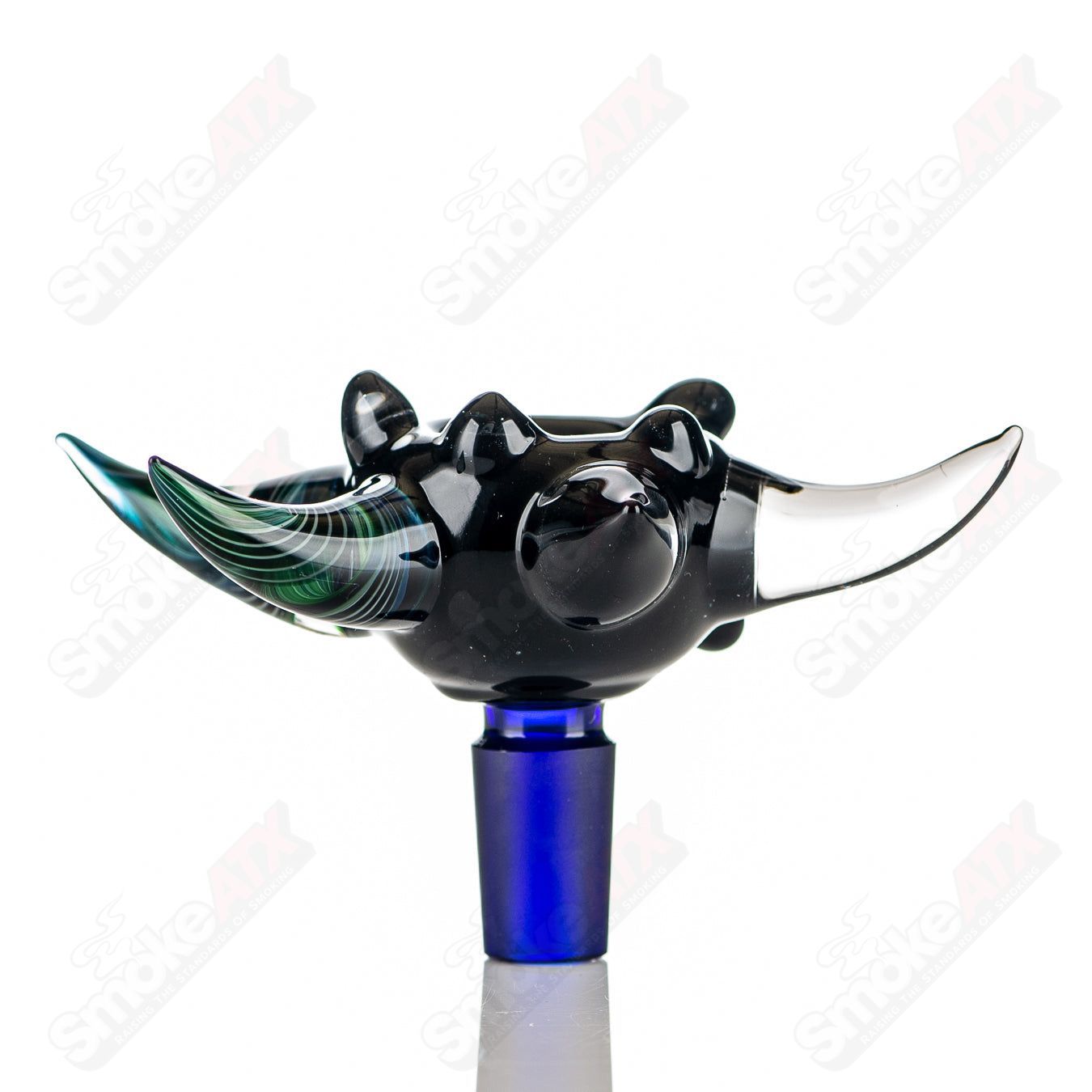 JMass 14mm full-color worked horn Milli bowl for heady glass, featuring vibrant horn design and intricate craftsmanship.