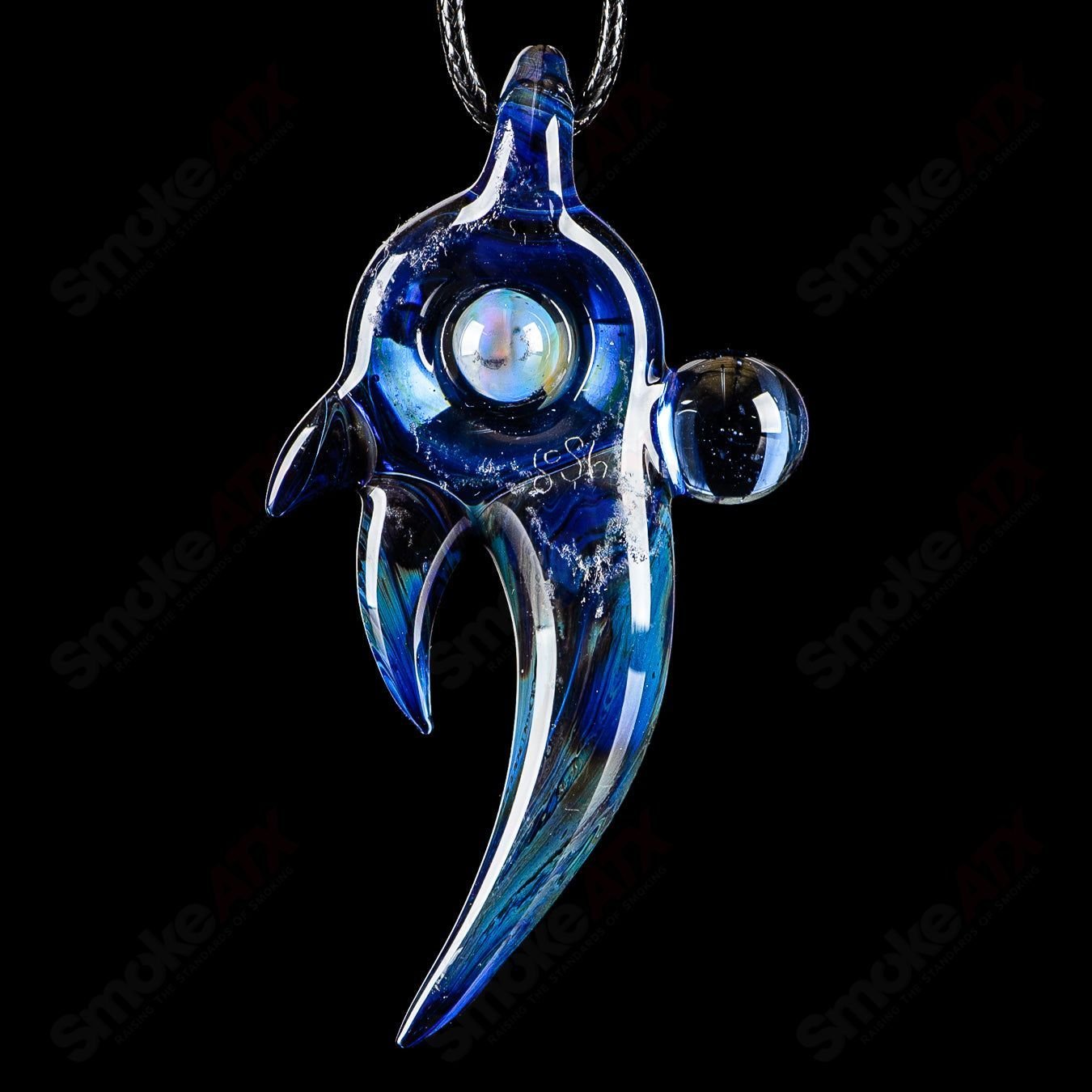 Dosh Glass #6 Amulet Pendant with colorful Dosh Glass heady pendant featuring intricate glass art and vibrant details.